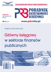 : Poradnik Rachunkowości Budżetowej - e-wydanie – 7/2013