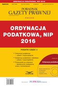 Biznes: PODATKI 2016/5 - Podatki cz.3 - Ordynacja podatkowa, NIP 2016 - ebook