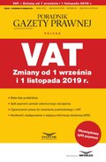VAT. Zmiany od 1 września i 1 listopada 2019 r. - ebook