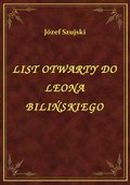ebooki: List Otwarty Do Leona Bilińskiego - ebook