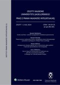 e-prasa: Zeszyty Naukowe Uniwersytetu Jagiellońskiego. Prace z Prawa Własności Intelektualnej – e-wydanie – 1/2024