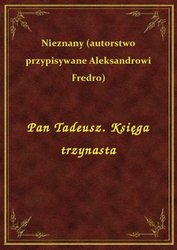 : Pan Tadeusz. Księga trzynasta - ebook