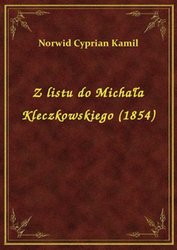 : Z listu do Michała Kleczkowskiego (1854) - ebook