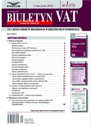 : Biuletyn VAT - e-wydanie – 1/2013