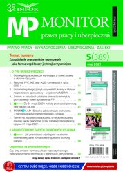 : Monitor Prawa Pracy i Ubezpieczeń - e-wydanie – 5/2022